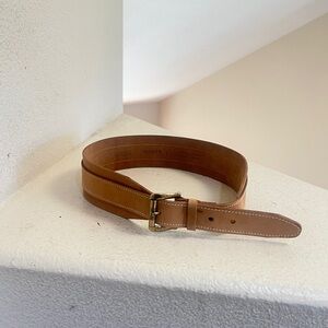 Guess tan leather wide waist snatcher Belt Y2K boho women small retro western